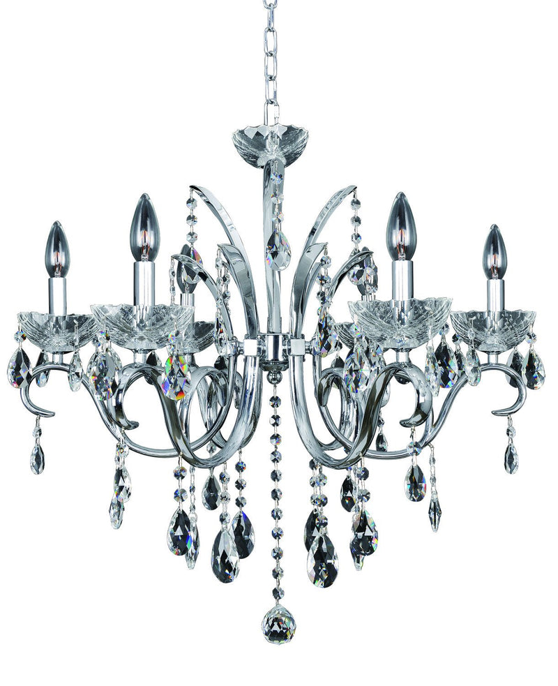 Catalani 6-Light Chandelier in Polished Chrome
