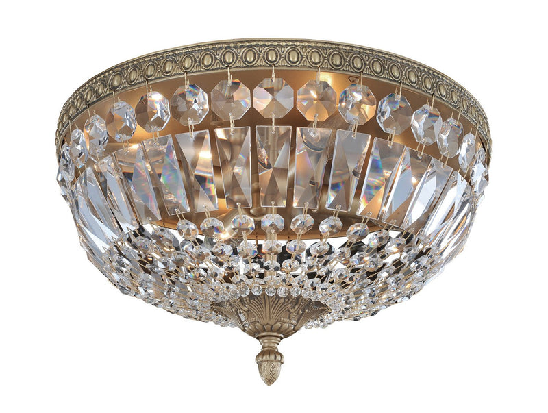 Lemire 4-Light Flush Mount in Antique Gold