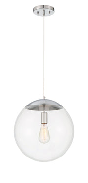 Gaze 1 Light 14" Pendant in Chrome
