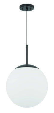 Gaze 1 Light 14" Pendant in Flat Black