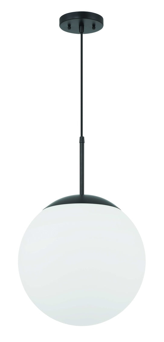 Gaze 1 Light 14" Pendant in Flat Black