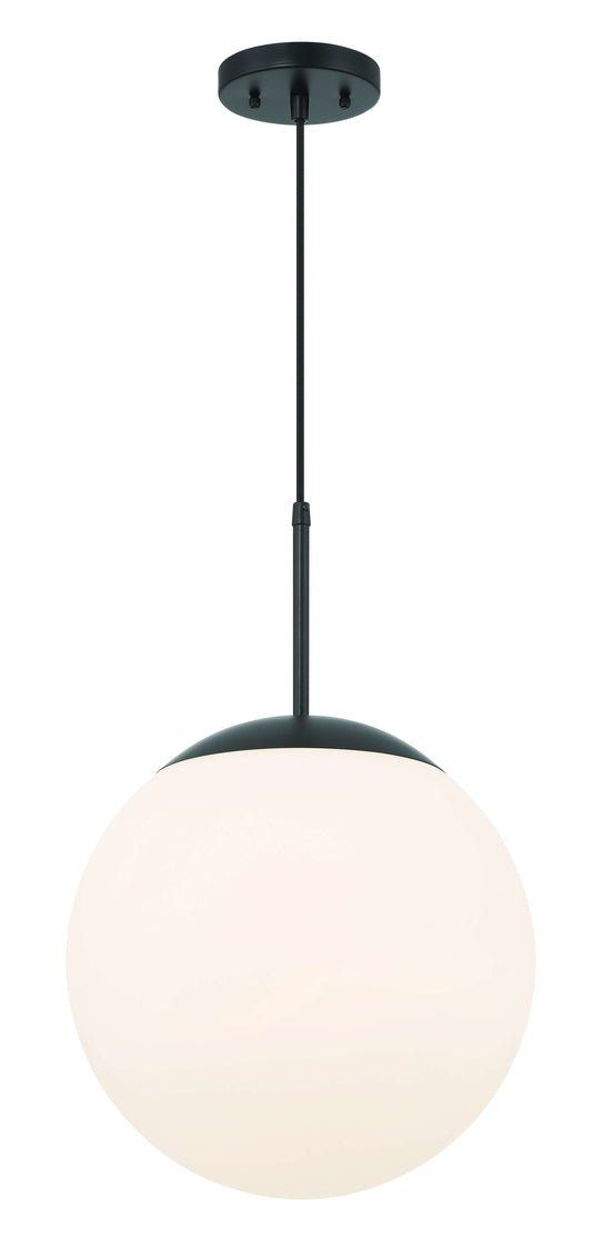 Gaze 1 Light 14" Pendant in Flat Black