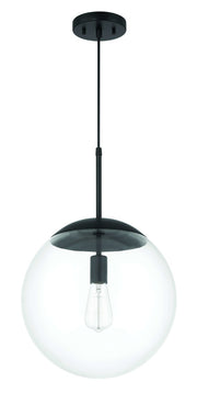 Gaze 1 Light 14" Pendant in Flat Black