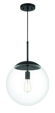 Gaze 1 Light 14" Pendant in Flat Black
