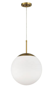 Gaze 1 Light 14" Pendant in Satin Brass