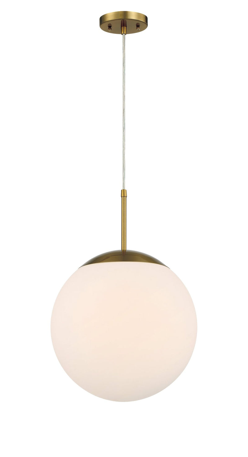 Gaze 1 Light 14" Pendant in Satin Brass