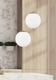 Gaze 1 Light 14" Pendant in Satin Brass