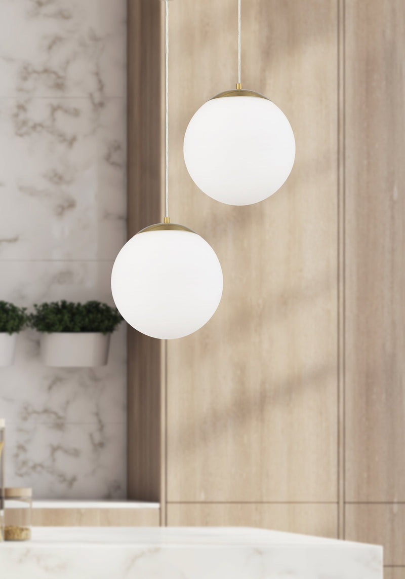 Gaze 1 Light 14" Pendant in Satin Brass