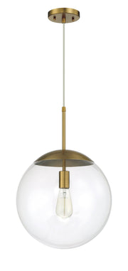 Gaze 1 Light 14" Pendant in Satin Brass