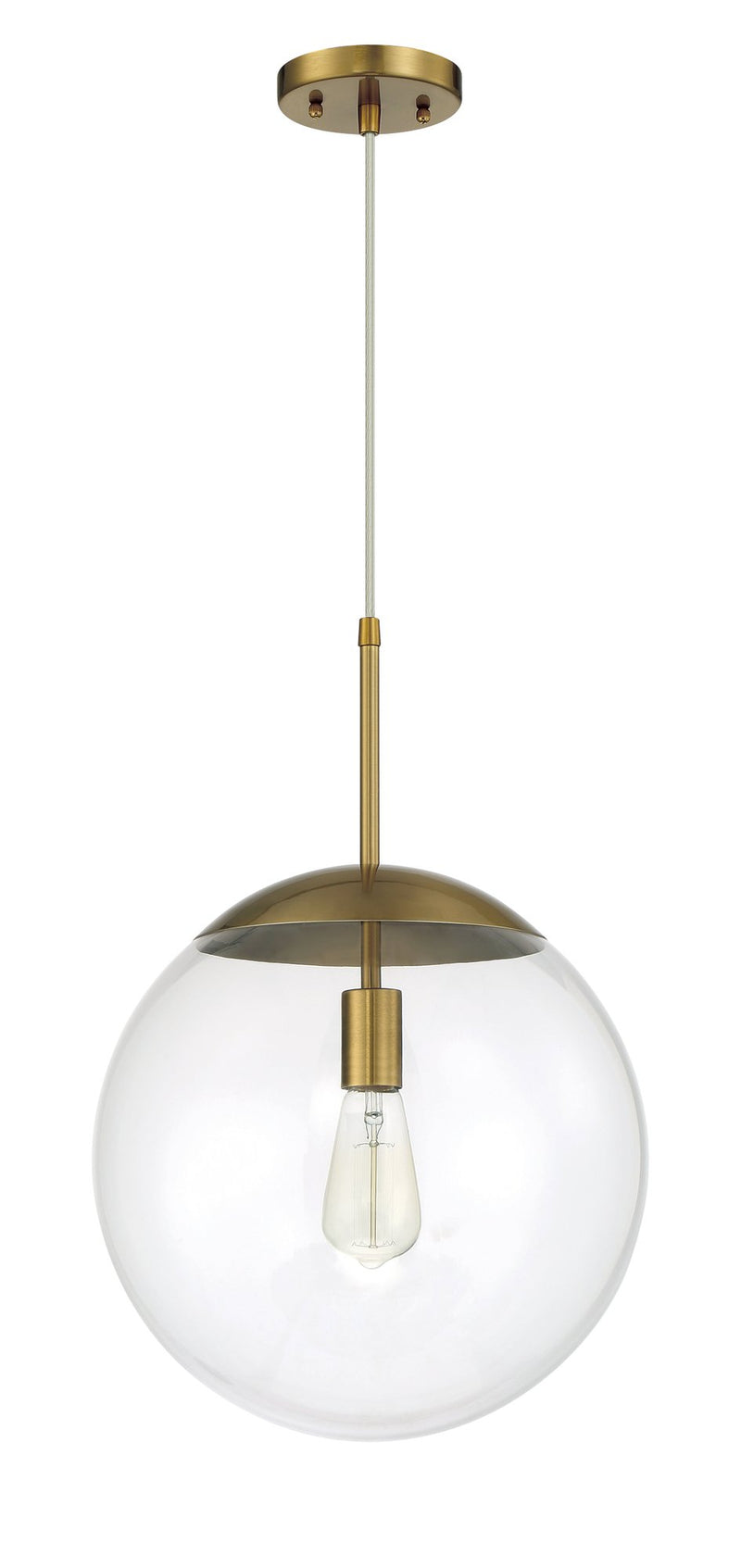 Gaze 1 Light 14" Pendant in Satin Brass