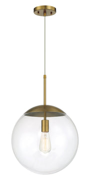 Gaze 1 Light 14" Pendant in Satin Brass