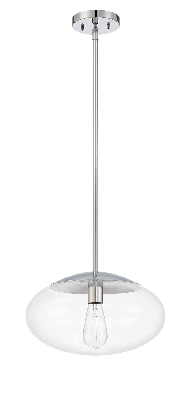Gaze 1 Light 14" Pendant in Chrome