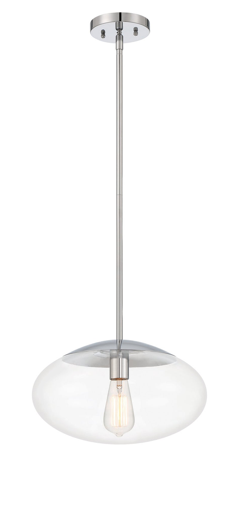 Gaze 1 Light 14" Pendant in Chrome