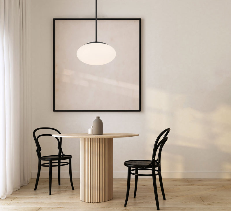 Gaze 1 Light 14" Pendant in Flat Black