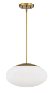 Gaze 1 Light 14" Pendant in Satin Brass