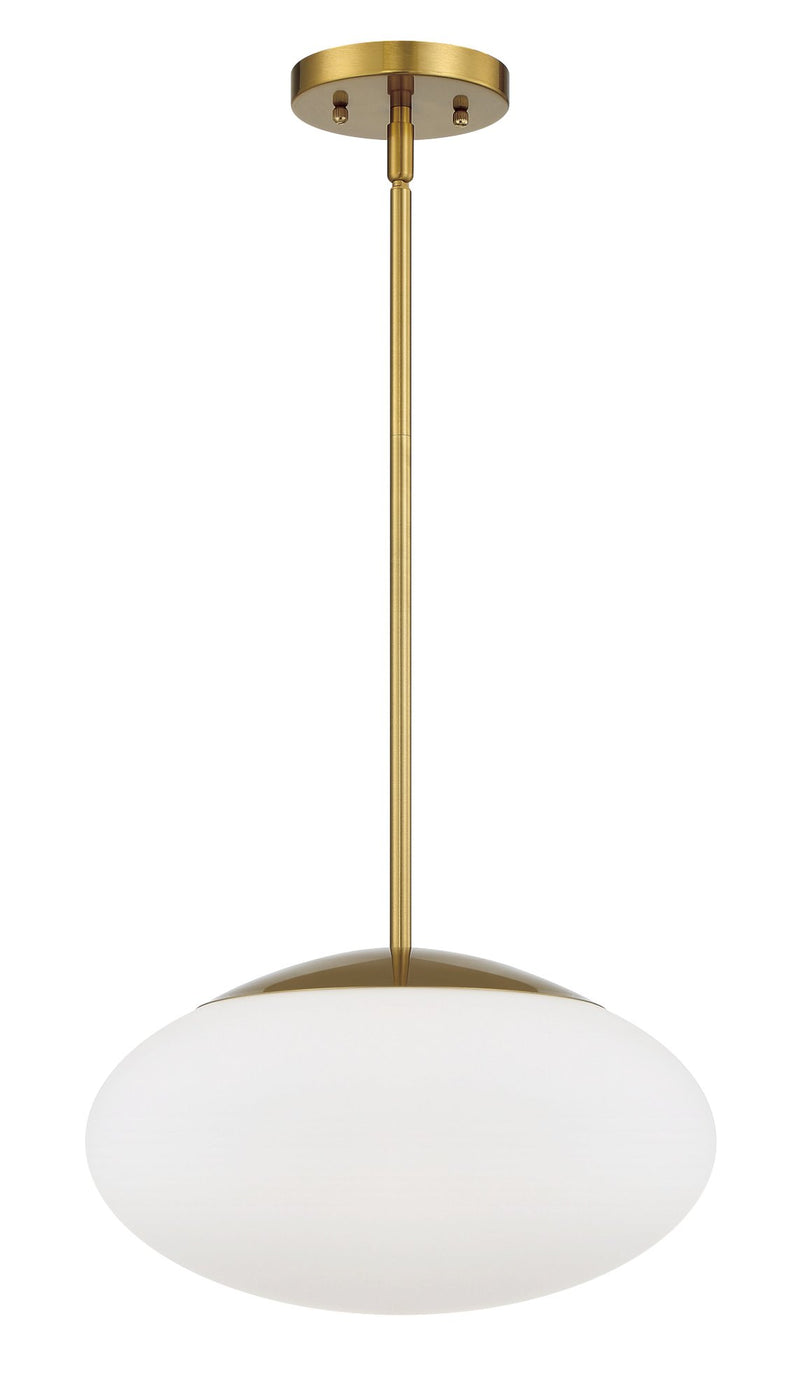 Gaze 1 Light 14" Pendant in Satin Brass