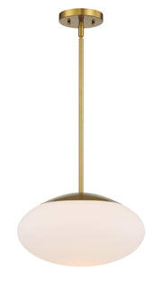 Gaze 1 Light 14" Pendant in Satin Brass