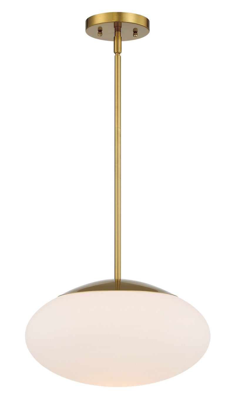 Gaze 1 Light 14" Pendant in Satin Brass