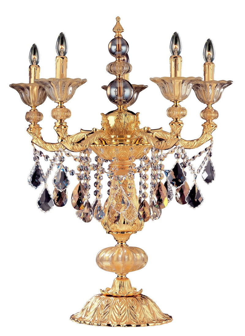 Mendelssohn 5-Light Table Lamp in Two Tone Gold - 24K