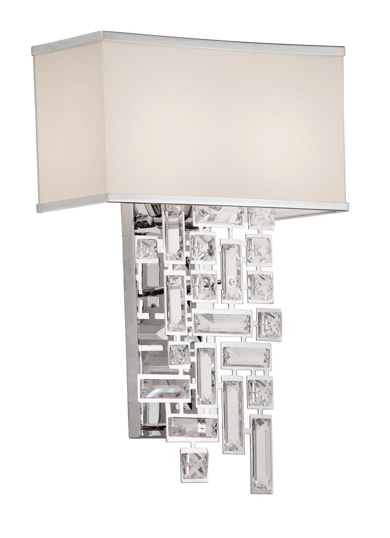 Vermeer 2-Light Large Wall Sconce in Polished Chrome