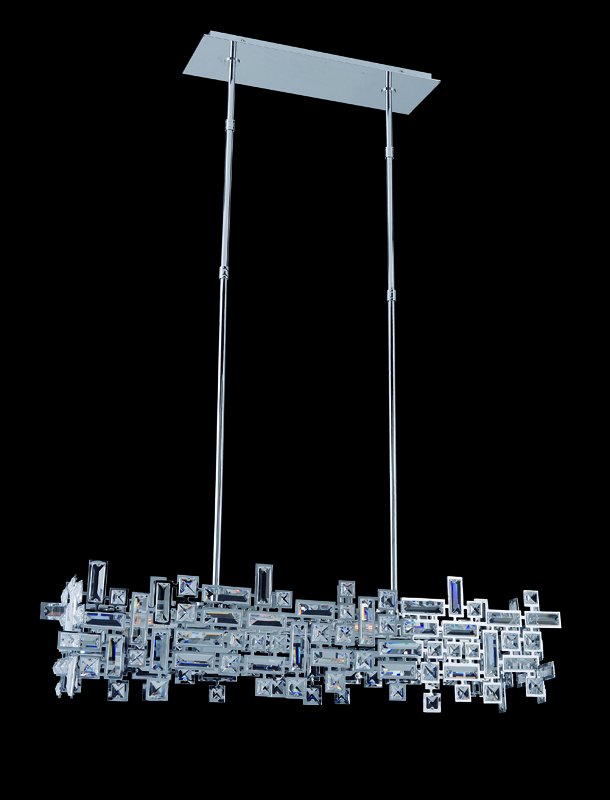 Vermeer 6-Light Linear Pendant in Polished Chrome
