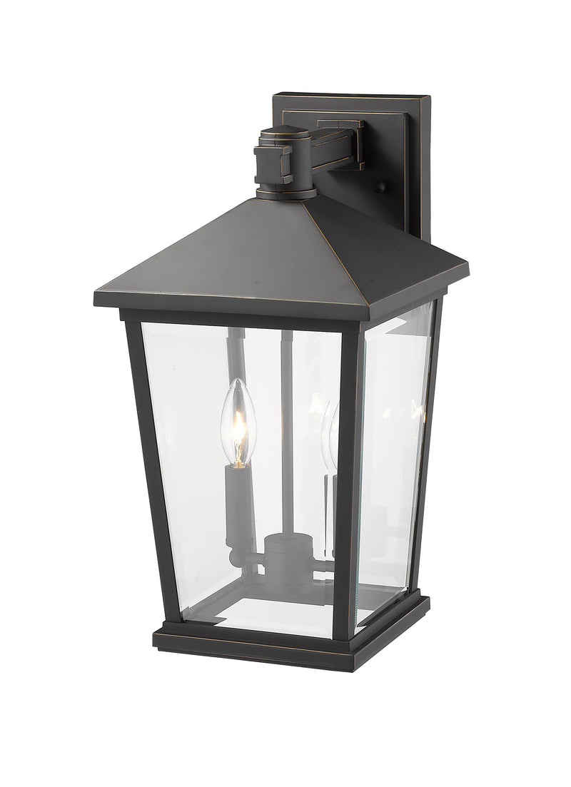Beacon 2 Light 9.5" Outdoor Wall Light in Oil Rubbed Bronze