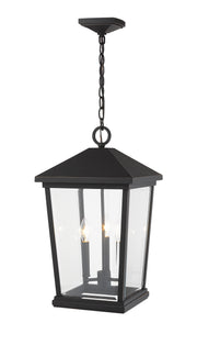 Beacon 3 Light 12" Outdoor Chain Mount Ceiling Fixture in Oil Rubbed Bronze