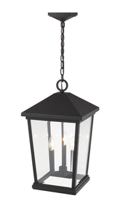 Beacon 3 Light 12" Outdoor Chain Mount Ceiling Fixture in Oil Rubbed Bronze