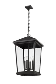 Beacon 4 Light 16" Outdoor Chain Mount Ceiling Fixture in Black