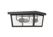 Beacon 3 Light 12" Outdoor Flush Mount in Oil Rubbed Bronze