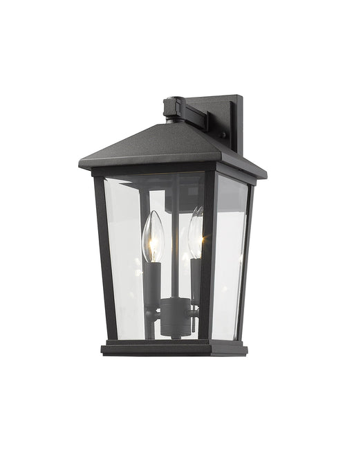 Beacon 2 Light 8" Outdoor Wall Light in Black