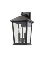Beacon 2 Light 8" Outdoor Wall Light in Black