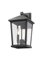 Beacon 2 Light 8" Outdoor Wall Light in Oil Rubbed Bronze