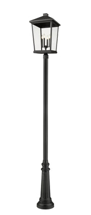 Beacon 4 Light 16" Outdoor Post Mount Fixture in Black, 96" Post (511P)