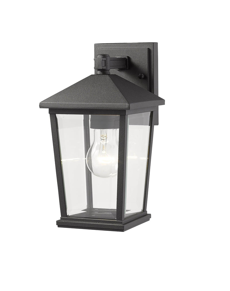 Beacon 1 Light 6.25" Outdoor Wall Light in Black