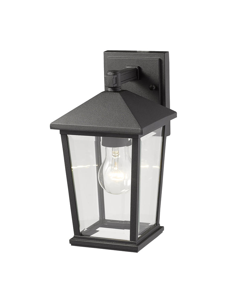 Beacon 1 Light 6.25" Outdoor Wall Light in Black