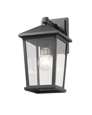 Beacon 1 Light 6.25" Outdoor Wall Light in Black