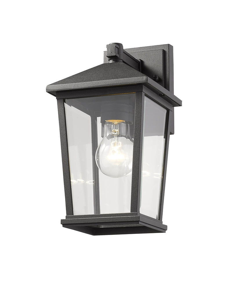Beacon 1 Light 6.25" Outdoor Wall Light in Black