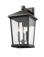 Beacon 3 Light 12" Outdoor Wall Light in Black