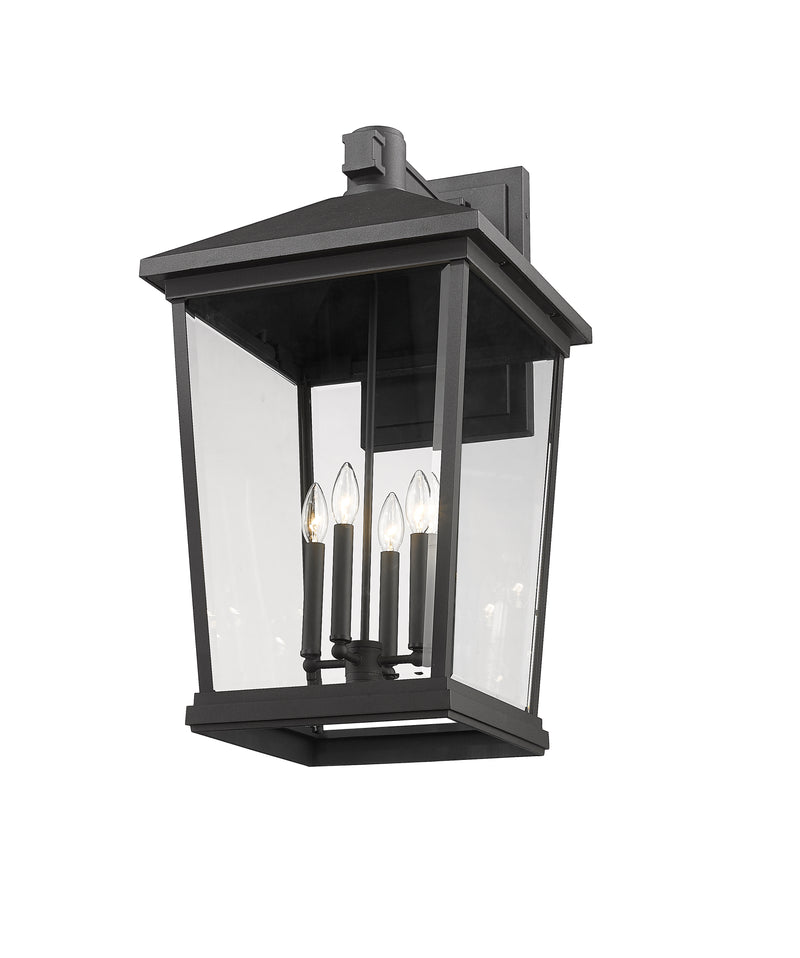 Beacon 4 Light 16" Outdoor Wall Light in Black