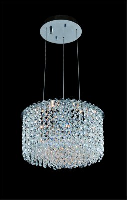 Milieu Metro 2-Light Pendant in Polished Chrome