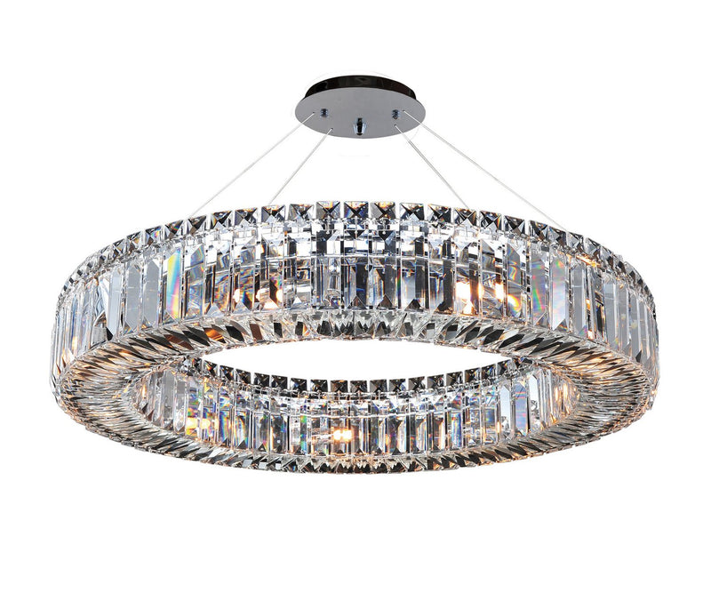 Rondelle 9-Light Pendant in Polished Chrome