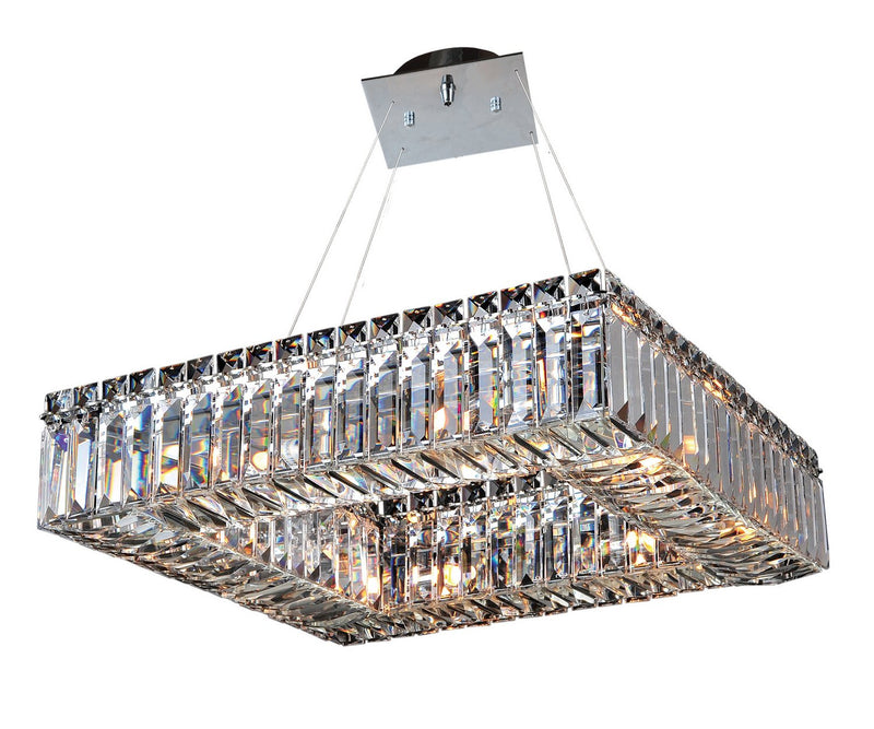 Quadro 8-Light Chandelier in Polished Chrome