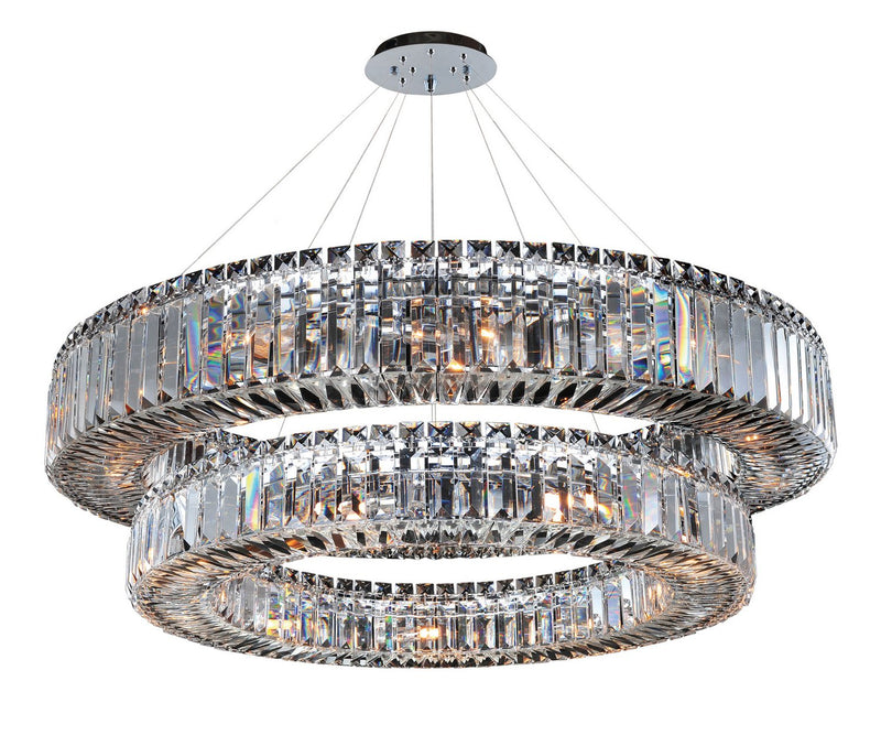 Rondelle 21-Light Pendant in Polished Chrome