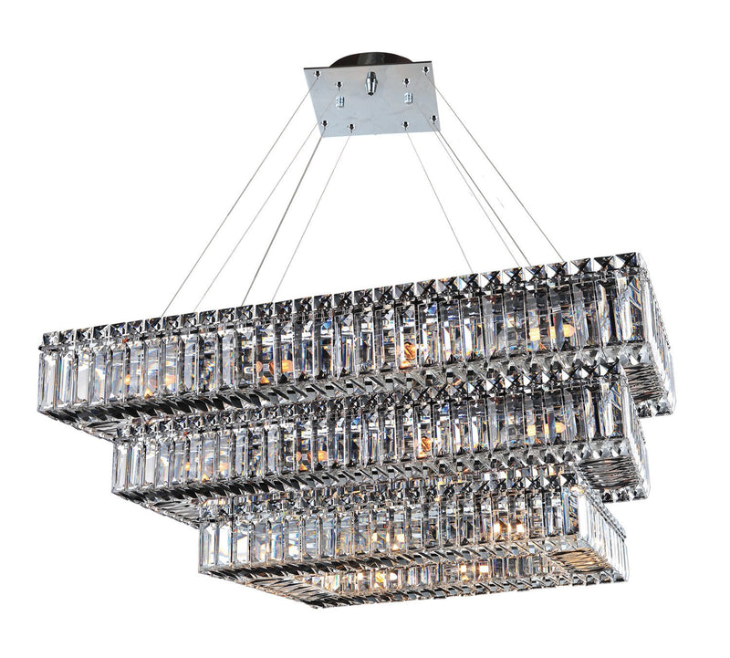 Baguette 34-Light Pendant in Polished Chrome