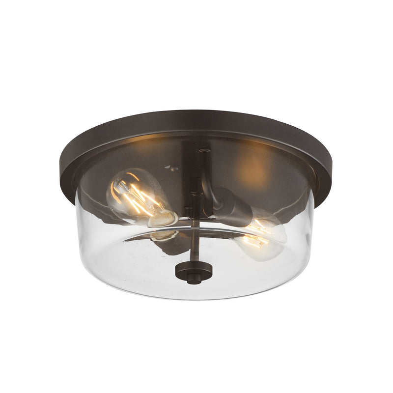 Fuller 2 Light Flush Mount in Oil Rubbed Bronze