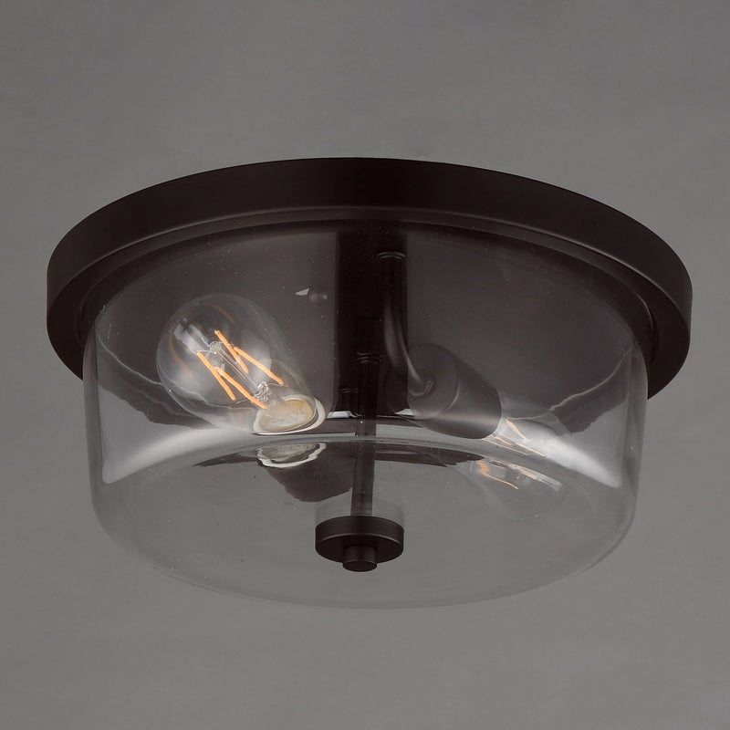 Fuller 2 Light Flush Mount in Oil Rubbed Bronze