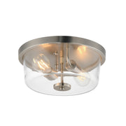Fuller 2 Light Flush Mount in Satin Nickel