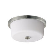 Fuller 2 Light Flush Mount in Satin Nickel