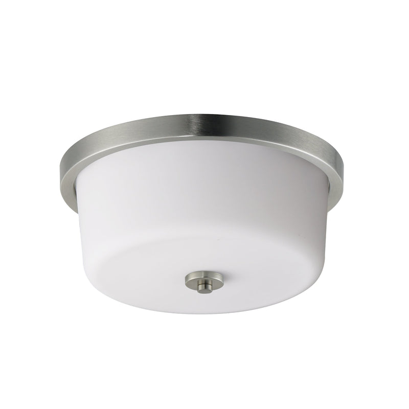 Fuller 2 Light Flush Mount in Satin Nickel